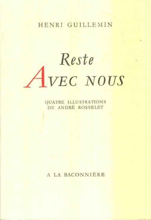 Livrenpoche : Reste avec nous - Henri Guillemin - Livre