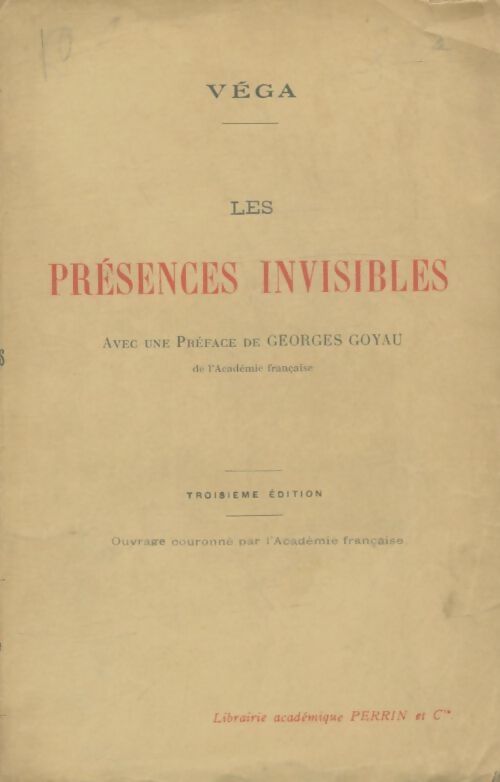 Livrenpoche : Les présences invisibles - Vega - Livre