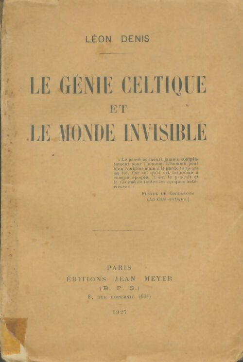 Livrenpoche : Le génie celtique et le monde invisible - Léon Denis - Livre