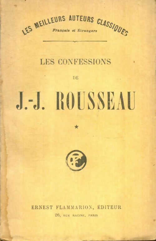 Livrenpoche : Les confessions de J.-J. Rousseau Tome I - Rousseau - Livre