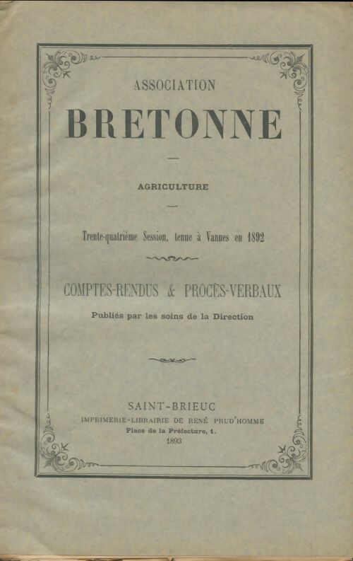 Livrenpoche : Association bretonne 1893 - Collectif - Livre