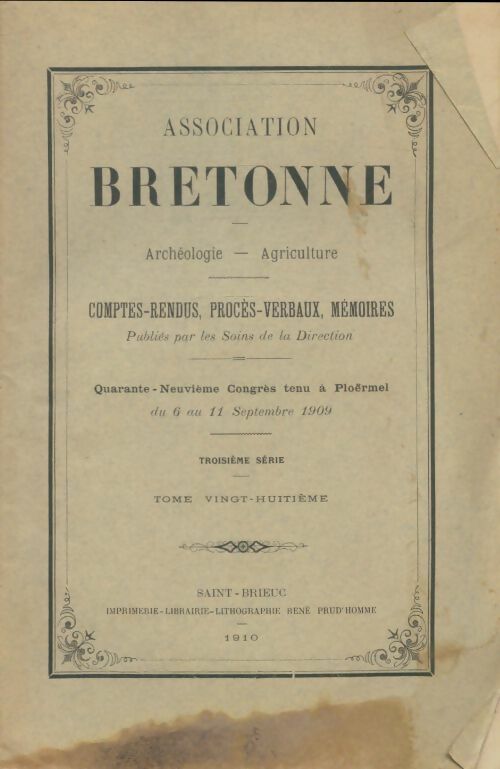 Livrenpoche : Association bretonne 1909 - Collectif - Livre