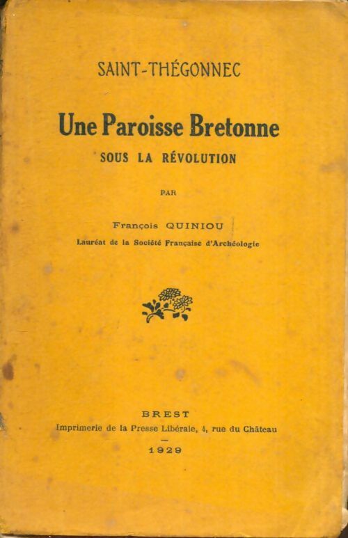 Livrenpoche : Saint-Thégonnec, une paroisse bretonne sous la Révolution - François Quiniou - Livre