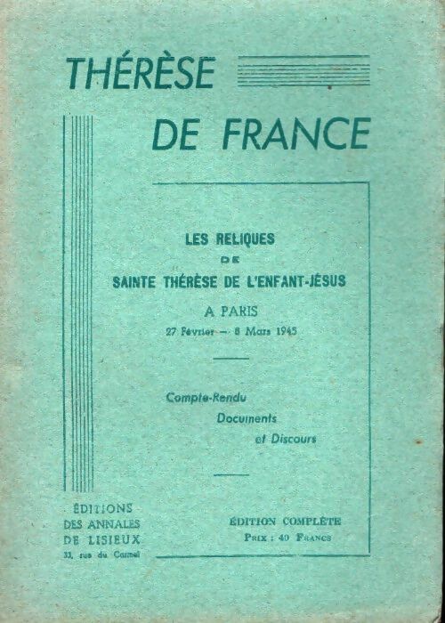 Livrenpoche : Thérese de France - Sainte Thérèse De Lisieux - Livre