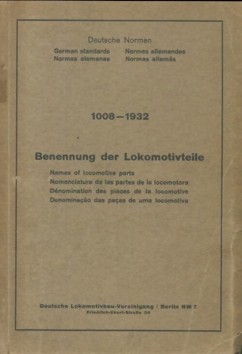 Livrenpoche : Benennung der lokomotivteile - Collectif - Livre