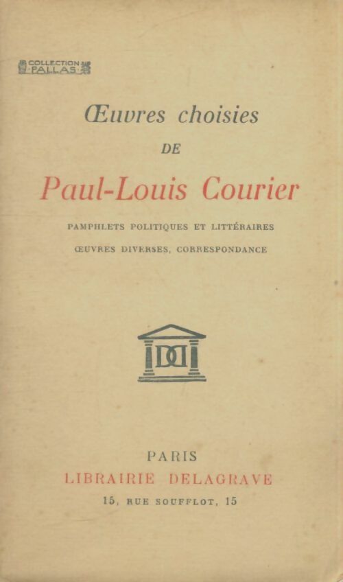 Livrenpoche : Oeuvres choisies de Paul-Louis Courier - Paul-Louis Courier - Livre