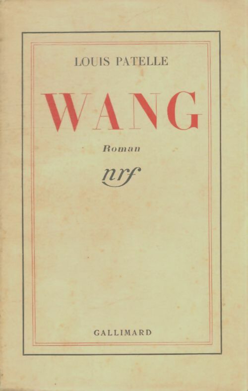 Livrenpoche : Wang - Louis Patelle - Livre