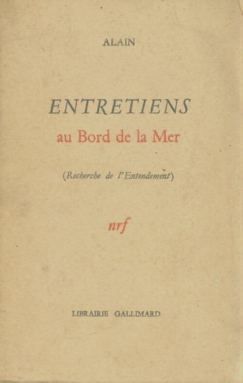 Livrenpoche : Entretiens au bord de la mer - Alain - Livre