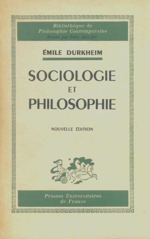 Livrenpoche : Sociologie et philosophie - Emile Durkheim - Livre