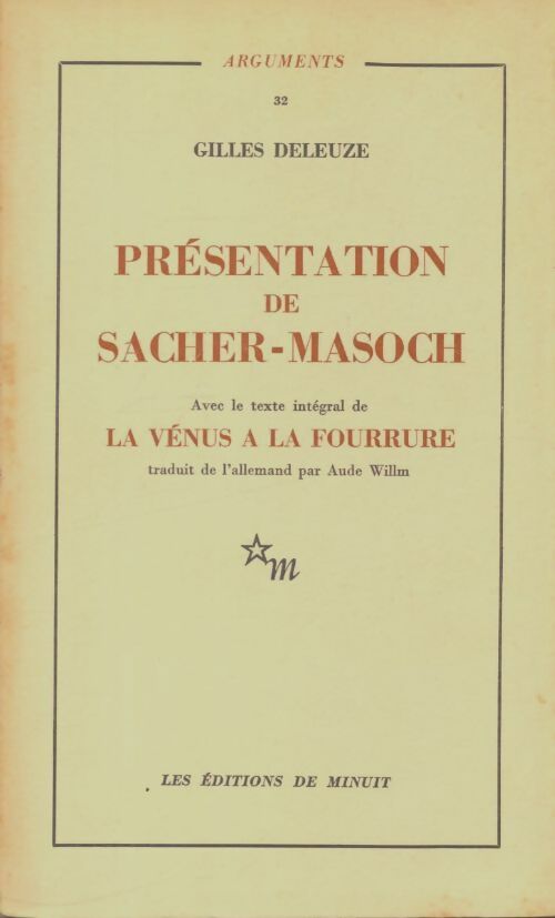 Livrenpoche : Présentation de Sacher Masoch / La vénus à la fourrure - Bernard Deleuze - Livre