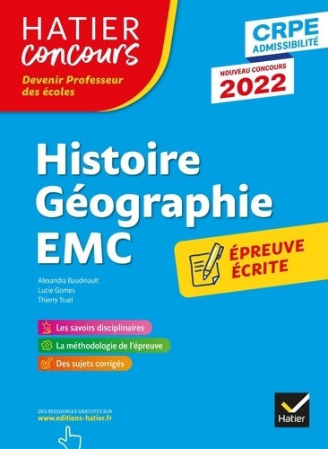 Livrenpoche : Histoire-Géographie-EMC- CRPE 2022 - épreuve écrite d'admissibilité - Lucie Gomes - Livre