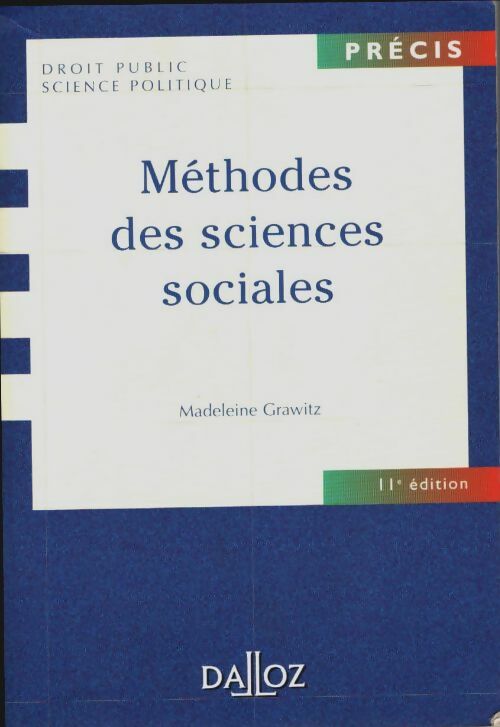 Livrenpoche : Méthodes des sciences sociales - Madeleine Grawitz - Livre