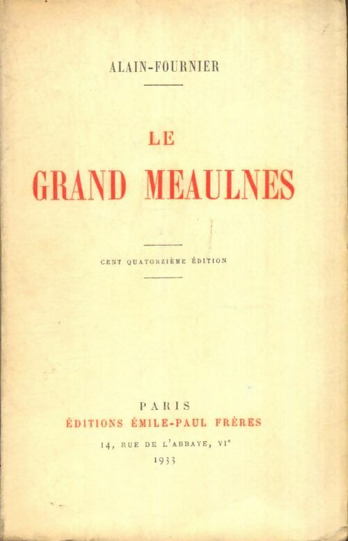 Livrenpoche : Le grand Meaulnes - Alain-Fournier - Livre