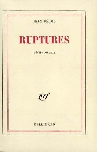 Livrenpoche : Ruptures - Jean Pérol - Livre