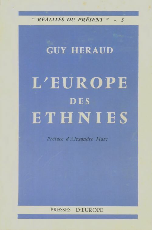 Livrenpoche : L'Europe des ethnies - Guy Heraud - Livre