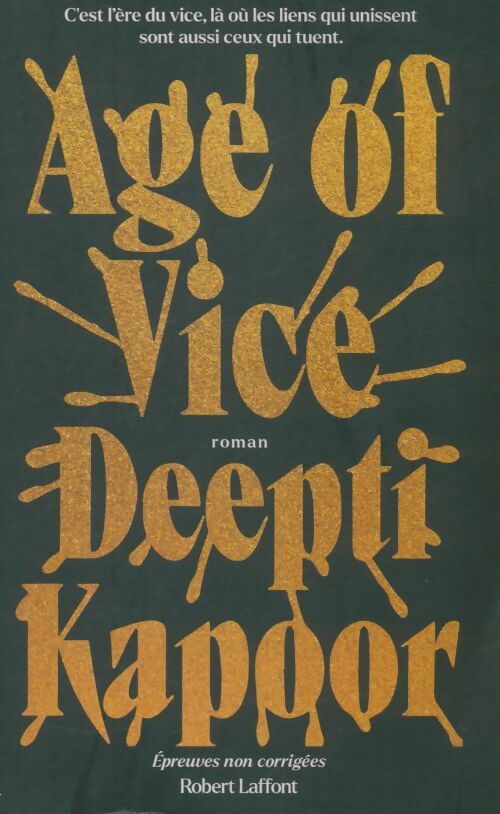 Livrenpoche : Age of vice - Deepti Kapoor - Livre