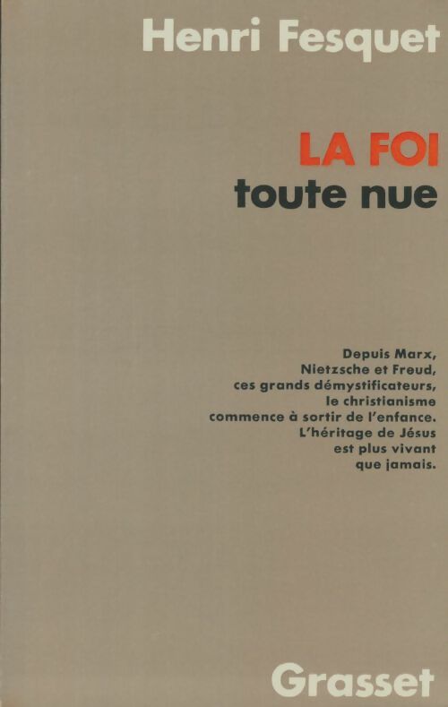 Livrenpoche : La foi toute nue - Henri Fesquet - Livre