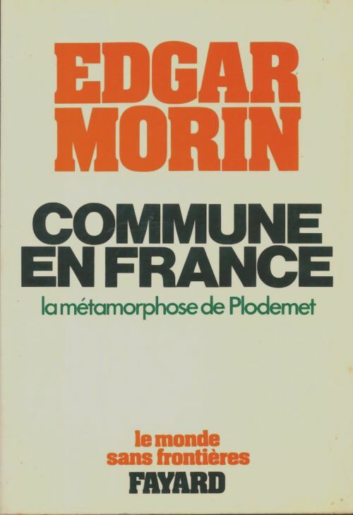 Livrenpoche : Commune en France - Edgar Morin - Livre