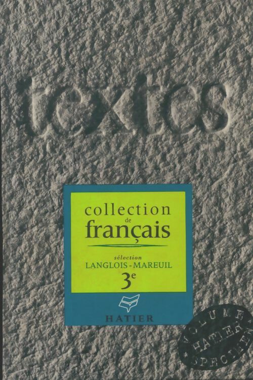 Livrenpoche : Textes pour la lecture et l'explication 3e - Collectif - Livre