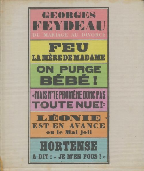 Livrenpoche : Du mariage au divorce - Georges Feydeau - Livre