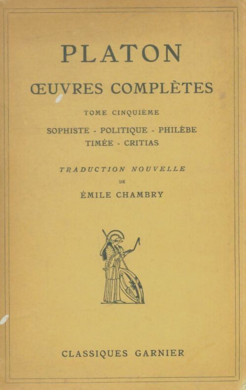 Livrenpoche : Oeuvres complètes de Platon Tome V - Platon - Livre