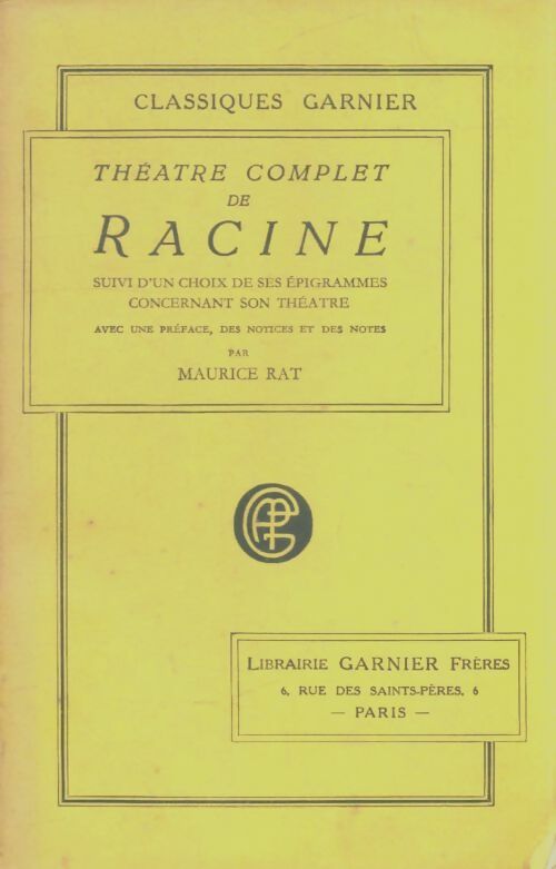 Livrenpoche : Théâtre complet - Jean Racine - Livre