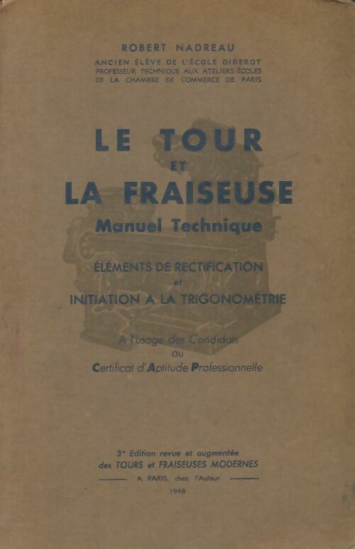 Livrenpoche : Le tour et la fraiseuse - Robert Nadreau - Livre