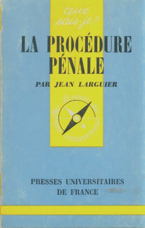 Livrenpoche : La procédure pénale - Jean Larguier - Livre