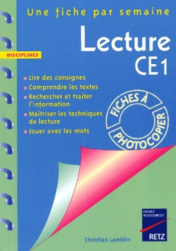 Livrenpoche : Lecture : CE1 - Christian Lamblin - Livre