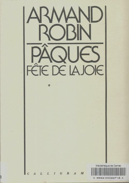 Livrenpoche : Pâques fête de la joie - Armand Robin - Livre