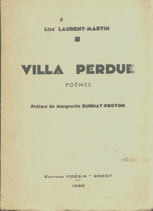 Livrenpoche : Villa perdue - Lise Laurent-Martin - Livre