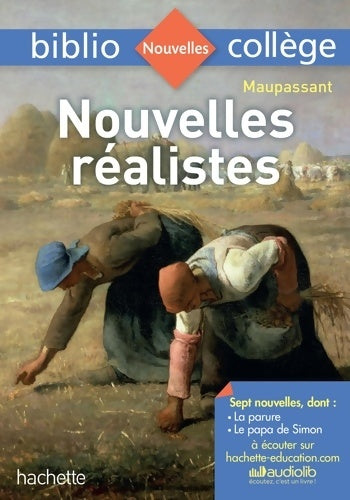 Livrenpoche : Bibliocollège - Nouvelles réalistes Guy de Maupassant - Guy De Maupassant - Livre