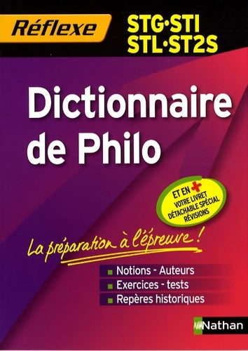 Livrenpoche : Dictionnaire de philo - Bac Techno - Vladimir Biaggi - Livre