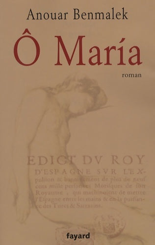 Livrenpoche : Ô María - Anouar Benmalek - Livre