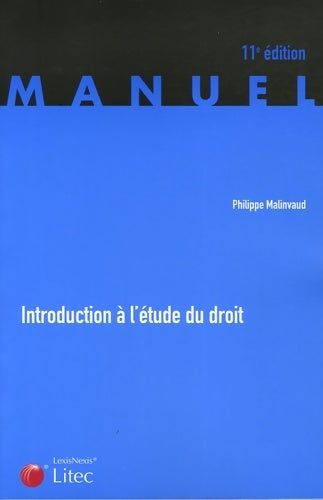 Livrenpoche : Introduction à l'étude du droit - Philippe Malinvaud - Livre