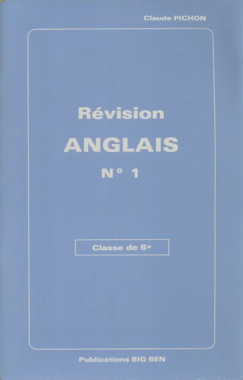 Livrenpoche : Révision anglais n°1 - Claude Pichon - Livre