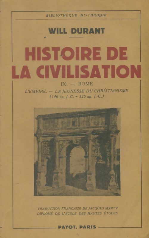Livrenpoche : Histoire de la civilisation Tome IX - Will Durant - Livre