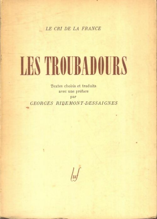 Livrenpoche : Les troubadours - Georges Ribemont-Dessaignes - Livre