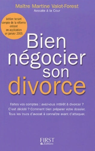 Livrenpoche : Bien négocier son divorce - Martine Valot-Forest - Livre