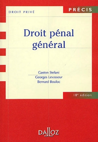 Livrenpoche : Droit pénal général - Stephani - Livre