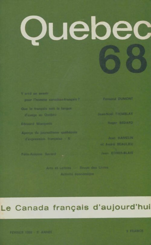 Livrenpoche : Québec 68 n°12 - Collectif - Livre