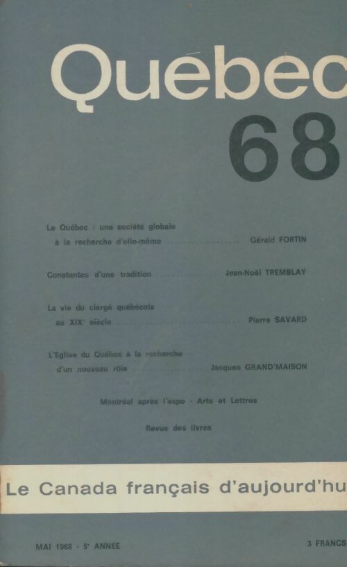 Livrenpoche : Québec 68 n°13 - Collectif - Livre