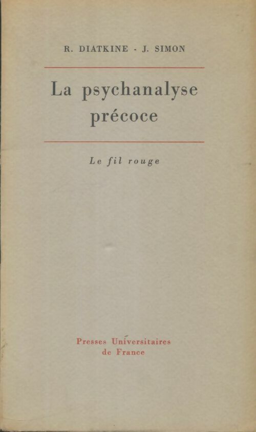 Livrenpoche : La psychanalyse précoce - Janine Simon - Livre