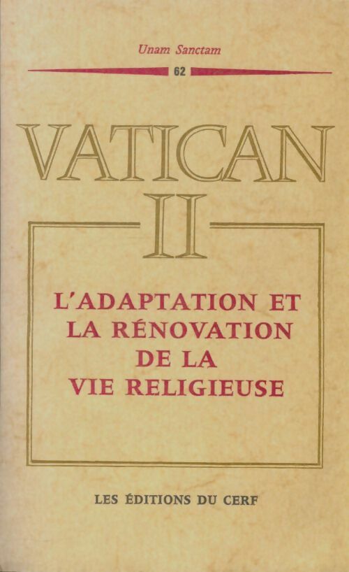 Livrenpoche : Vatican II : L'adaptation et la rénovation de la vie religieuse - Collectif - Livre