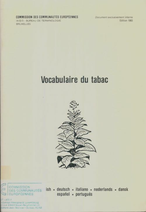 Livrenpoche : Vocabulaire du tabac - Collectif - Livre