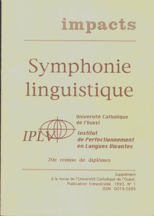 Livrenpoche : Symphonie linguistique - Collectif - Livre