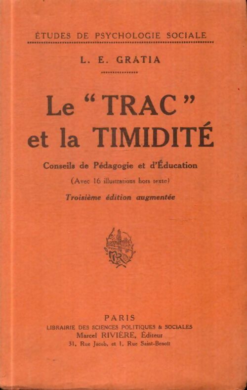 Livrenpoche : Le "trac" et la timidité - L. E. Gratia - Livre