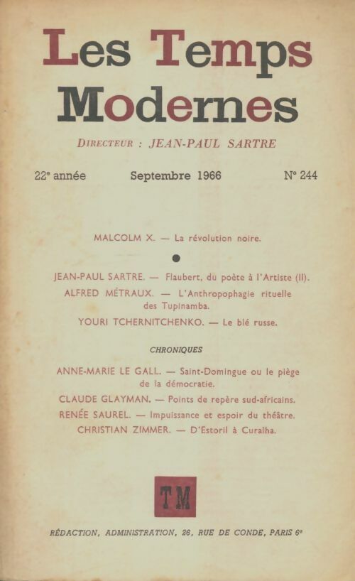 Livrenpoche : Les temps modernes n°244 - Collectif - Livre