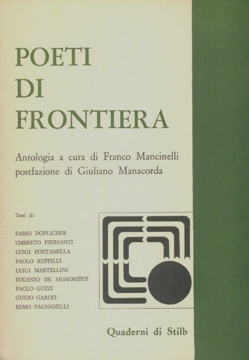 Livrenpoche : Poeti di frontiera - Collectif - Livre
