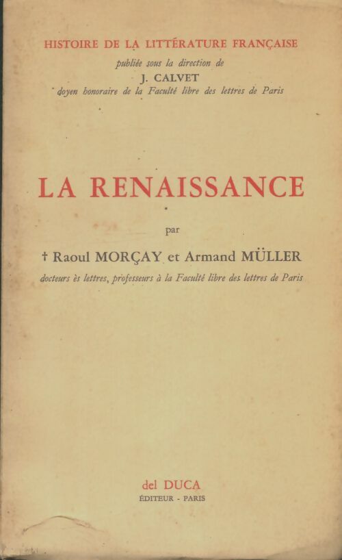 Livrenpoche : La renaissance  - Raoul Morçay - Livre